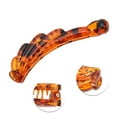 thumbnail image 2 of Unique Bargains 1 Pc Fashion Wavy Edge Hair Clips Hairdo Clip Dark Brown, 2 of 5