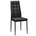 thumbnail image 2 of Topbuy Set of 4 Dining Chairs Metal Frame High Back Fabric Cushion Kitchen, 2 of 7