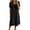 Black Dress, variant on Womens Lace Patchwork Dresses Basic Crewneck Short Sleeve Midi Dress Loose Comfy Solid Color Clothes White Dress XL