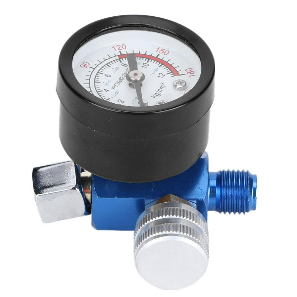 LYUMO Pressure Gauge, Spray Gun,Air Pressure Regulator Gauge Aluminium Alloy Adjustable Spray