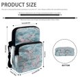 thumbnail image 6 of FUIALDOLG Crossbody Bags Pink Cherry Blossom Pattern Zipper Crossbody Purse for Outdoor, Stretch Polyester Front Pocket Shoulder Purse, 6 of 7