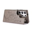 thumbnail image 3 of Allytech Wallet Case for Galaxy S25 Ultra, Floral Butterfly Embossed Slim Fit Cards Holder Stand Shockproof Anti-Scratch Bumper Wallet Case Cover for Samsung Galaxy S25 Ultra - Gray, 3 of 7