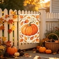 thumbnail image 2 of DefiDgd 12x18inch Bow Pumpkin Pattern Garden Flag,Double Sided Fall Yard Banner Decorative Flag for Thanksgiving Lawn Porch Patio Outdoor Garden Holiday Home Decoration(C), 2 of 6