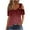 Red, variant on Women's Off Shoulder Tops Fashion Casual Loose Sexy Blouse Summer Asymmetrical Shirts Short Sleeve V Neck Top