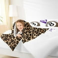 thumbnail image 4 of Homewish Leopard Cheetah Print Bedding Comforter Set,Billiards Ball Game Twin Comforter Sets,Purple Brown White Bedding Set Ultra Soft Home Decor Reversible,2-Piece, 4 of 8