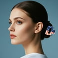 thumbnail image 2 of Independence Day Square Barrettes Rectangular Back Of Head Hair Clips For Women Party Hair Accessories, 2 of 4