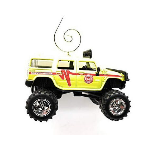 Hummer H2 Large Custom Christmas Ornament 1:64 Diecast Yellow