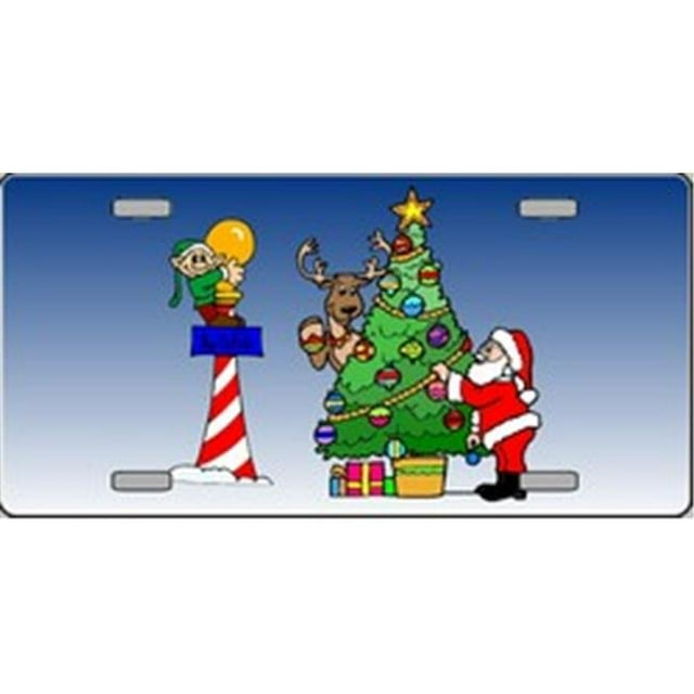 XMAS-03 North Pole Christmas Full Color License Plates