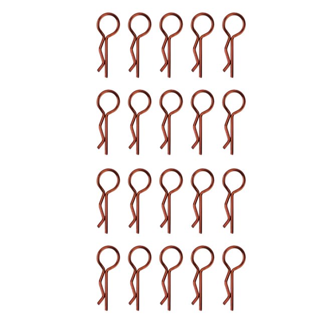 20 / Juego de pasadores de clips de cuerpo universales para 1: 6 1: 8 marrón Zulema Clips de cuerpo RC
