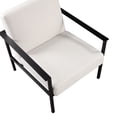 thumbnail image 6 of DeeHome Millie Oatmeal White Stationary Metal Accent Chair, 6 of 8