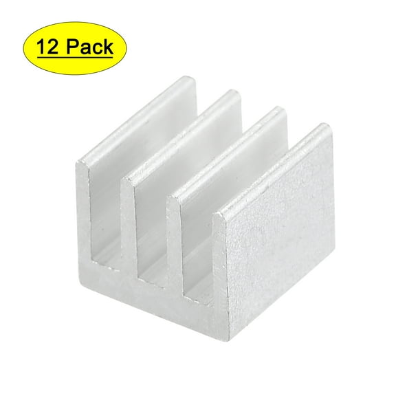 7x7x6mm Aluminum Heatsink Electronics Cooler for MOS IC Chip Silver 12 Pcs