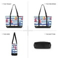 thumbnail image 6 of FORMRS Canvas Laptop Tote Bag for Women with 15.6" Computer Compartments Shoulder Handbag, Blue Hand Drawn Sailboats, 6 of 7