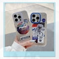 thumbnail image 2 of Funda De Teléfono De Plata De Hierro Caliente Para iPhone 11 14 Plus 12 13 Pro Max Moda Planeta Astronauta Cubierta De Protección, 2 of 4