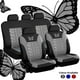thumbnail image 3 of Fundas universales para asientos de coche, estampado de mariposas, patrón de neumáticos, respiradero en relieve, juego completo, funda de cojín para coche, accesorios, 3 of 8