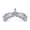 Silver, variant on V-Shaped Simulated Diamond Ring: Silver Geometric Design European American Style Wedding Ring