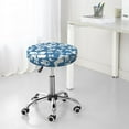 thumbnail image 6 of Bar Stool Covers Round, Blue White Flower Bar Stool Cushion Covers Seat Cushion With Elastic Bands, Chairs Covers For Kitchen Dining Room 12-14 Inch, 6 of 7