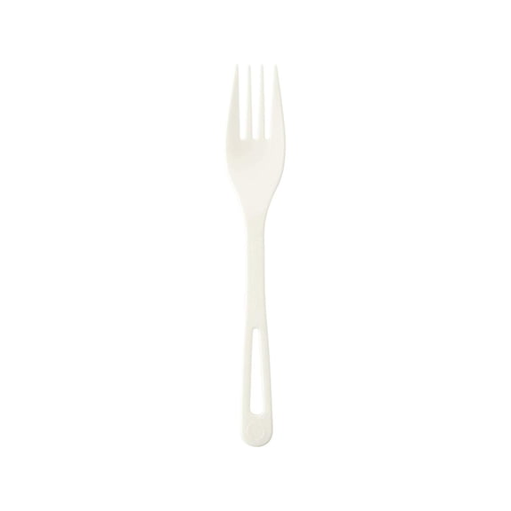 World Centric Compostable Fork 6.5" - Made from Plants and Minerals, TPLA - 1000 Pack