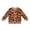 00&Brown208, variant on Girls Leopard Print Sweater Cardigan Fall Long Sleeve Sweater, Brown, Sizes 5-14
