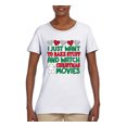 thumbnail image 2 of I Just want to Make Stuff and Watch Christmas Movies Ugly Christmas Sweater Womens Graphic T-Shirt, White, Large, 2 of 3