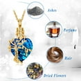 thumbnail image 3 of Tree of Life Heart Urn Necklace for Men Women Heart Cremation Jewelry with Birthstone Crystal Memorial Keepsake Jewelry Gifts for Human Adult Ashes, 3 of 8