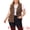 Brown, variant on DARING DIVA Women's Plus Size Lightweight Sleeveless Anorak Cargo Vest 4X Pink