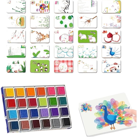 Sponge Finger Painting Kit - Art Paint Set, Creative Painting Tool Set for Children, School, Classroom, Party, Craft Decoration, Pottery, Home Art Activities, Kids Fun Details
