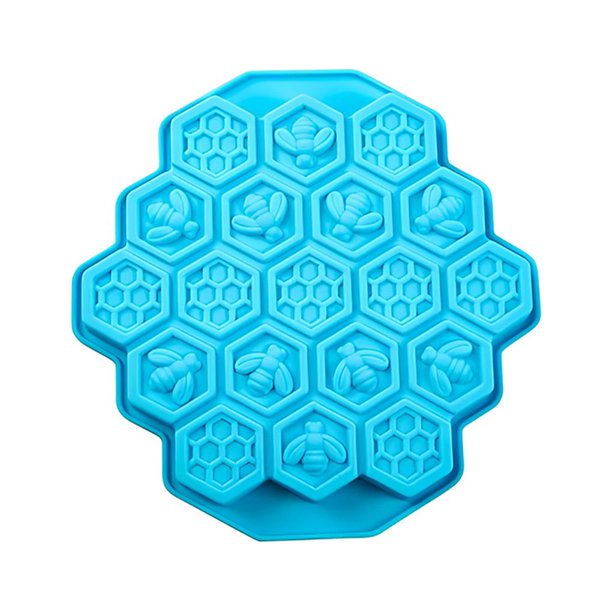 Naiovety Silicona 19 cavidades Jabón de chocolate Herramientas para pasteles Utensilios para hornear Molde Bandeja para galletas Herramientas y accesorios para hornear Azul claro