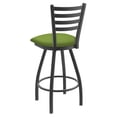 thumbnail image 2 of 410 Jackie 25" Swivel Counter Stool with Pewter Finish and Canter Kiwi Green Seat, 2 of 3