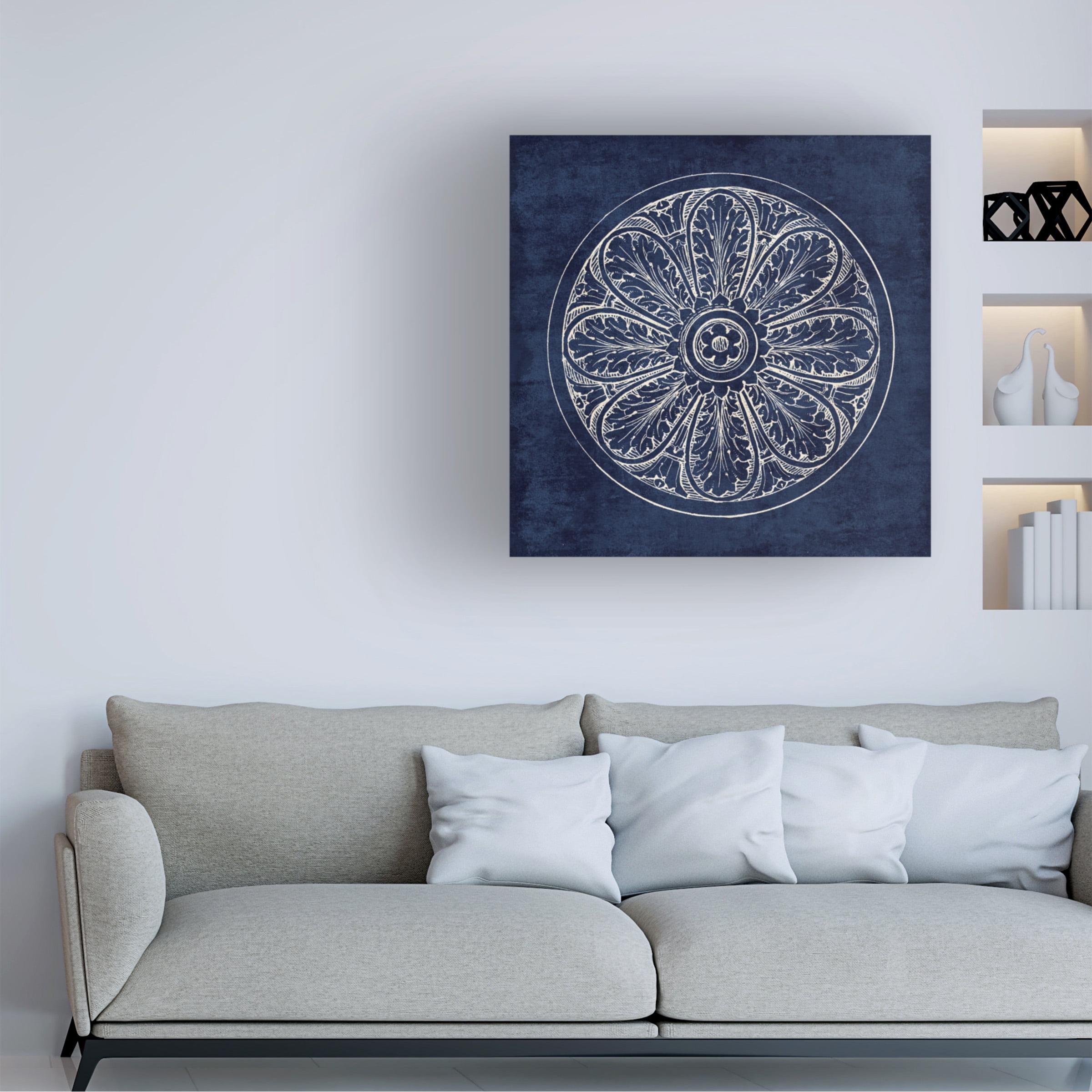 Wild Apple Portfolio 'Rosette VIII Indigo' Canvas Art