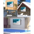 thumbnail image 2 of Outdoor TV Cover 48 to 50 Inch Weatherproof, Abstract Beach Waterproof TV Screen Protector for Outside Decor with Zipper and Pocket 48"L x 30"H , Blue Textures Sandy Brown, 2 of 7