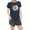 04-Navy, variant on Graphic Tees Graphic Slack Plus Size mit Print Stretch Soft Casual Crewneck Short Sleeve Graphic Tees for Women Trendy Pink Size 3XL
