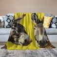 thumbnail image 2 of Shiartex   Donkeys Blanket Cute Animals Blanket Soft Fuzzy Plush Throw Blankets for Couch Bed White, 2 of 6