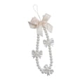 thumbnail image 1 of asddcavvf Craft Beaded Heart Phone Chain with Bowtie Ornament Unique & Stylish Mobile Accessory Hang, 1 of 8
