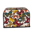 thumbnail image 2 of Yiaed Retro Floral Butterfly Print Two Slice Bread Machine Cover, Universal Size Kitchen Appliance Cover for Bread Machine,Bread Machine Cover, 2 of 7
