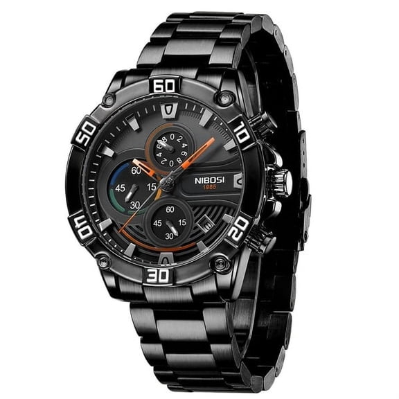 Nibosi Luxury Brand Watch For Men Stainless Steel Quartz Wrist Watches Waterproof Military Sport Male Clock Relogio Masculino - Quartz Wristwatches