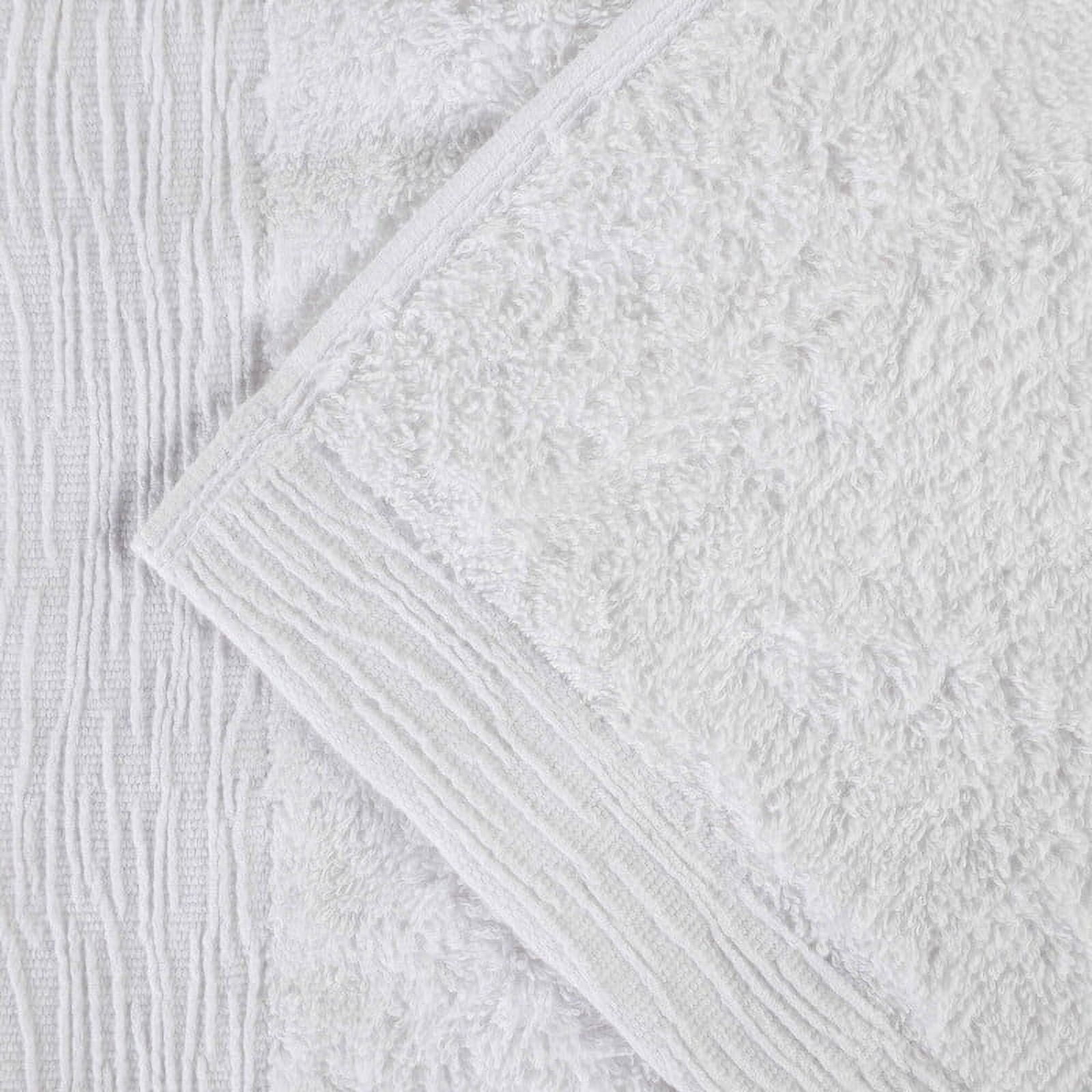 Superior Rayon From Bamboo Soft 12-Piece Towel Set, Cotton Blend Modern Towels, White