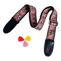 Kokiya Electric Guitar Strap Portable for Mandolin Electric Guitar Classical Guitar red