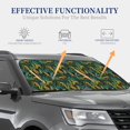 thumbnail image 5 of Uemuo Jungle Leopard Yellow Printed 2 PCS Car Windshield Sun Shade, Auto Sun Heat and UV Rays Blocker, Foldable Automotive Front Window Sunshade Protector, 5 of 7
