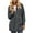 Gray, variant on Women's Fuzzy Mid-Length Coat Two-Way Zip Long-Sleeve Hooded Jacket Warm Winter Outerwear with Zip Pockets,M,Purple