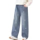 thumbnail image 5 of Pantalones vaqueros largos para niños, pantalones vaqueros casuales con cintura elástica cómoda y pantalones casuales holgados para adultos, pantalones de poliéster para niños., 5 of 5