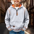 thumbnail image 2 of Ruyang Half Zip Hoodies for Boys Oversized School Preppy Hooded Sweatshirt Teenager Trendy Athletic Pullover Sweaters, 2 of 6