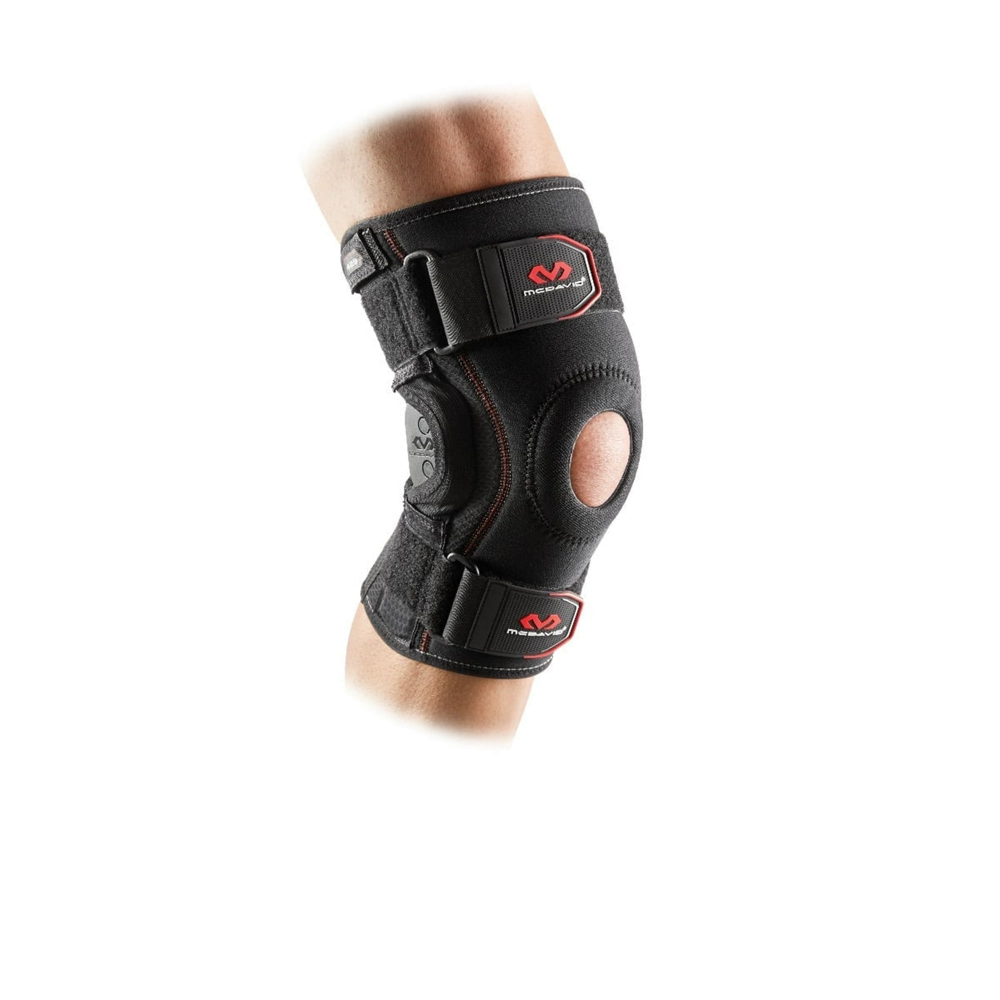 McDavid PSII Bi-Lateral Geared Polycentric Hinged Knee Brace Support, Improves Medial and Lateral Stability, Reduces Injury and Assists in Recovery, Black, Small