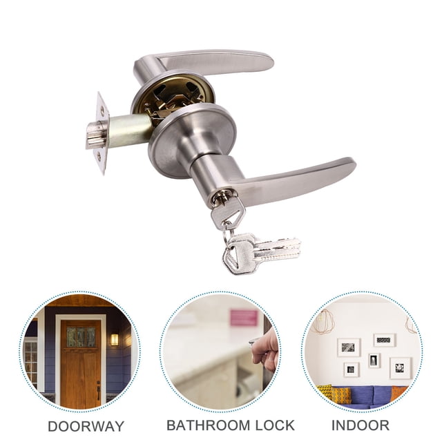 CHICHUMID Door Security Devices Inside Door Lock Zinc Alloy Silver Wearproof for Homeowners 1 Set
