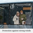 thumbnail image 2 of Covers & All Clear Vinyl Tarps with Grommet, (14' H x 14' W, Clear) 18 oz, 560 GSM 20 mil Waterproof & Tear Resistant Vinyl Coated PVC Material Tarpaulin, Perfect for Indoor & Outdoor Use, 2 of 4