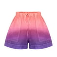 thumbnail image 4 of Shorts for Women Comfy Summer Tie-Dye Drawstring Elastic Waist Pockets Casual Bermuda Cargo Board Gym Multicolor Bottoms Sizes 4XL, 4 of 5