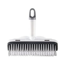 SLYNSHome Floor Scrub Brush With Long Handle, 2 In 1 Scrape Brush Stiff Bristle Brush Scrubber, Cleaning Brush For Deck, Bathroom, Tub, Tile, Grout, Patio, Garages
