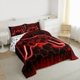 thumbnail image 3 of Castle Fairy Video Game Queen Comforter Set,Teens Honeycomb Gamepads Bedding Comforter Set, 3 of 8