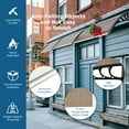 thumbnail image 4 of 120" x 40" Door Window Awning Exterior, Polycarbonate Cover Entry Door Outdoor Patio Awning Canopy, Front Door Overhang Awning for Sun Shutter, UV, Rain and Snow Protection, Hollow Sheet (Brown Board), 4 of 10
