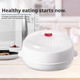 thumbnail image 4 of PP Microwave Steamer with Lid & Tray - Layered Water Storage, Multifunctional for Healthy Cooking, Vegetables, Dumplings & More, 4 of 9