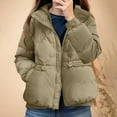 thumbnail image 3 of Winter Warm Coats for Womens Fashion Plus Size Solid Color Down Jacket Loose Jacket Thick Detachable Hat Versatile Jacket, 3 of 9